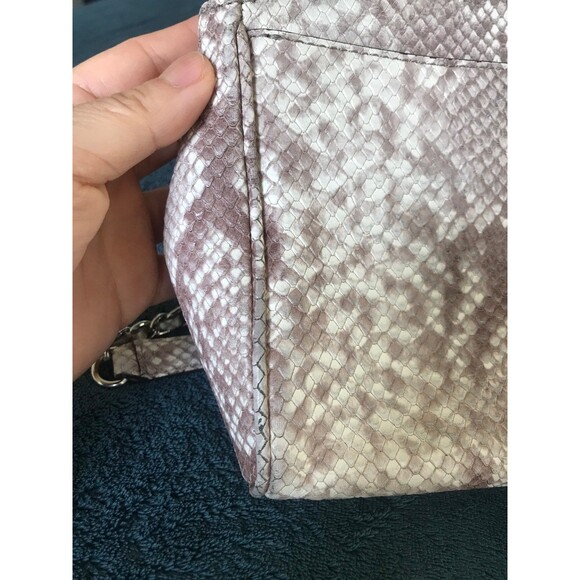Michael Kors Vivianne Python Snakeskin Print Shoulder Sloan Crossbody Bag - Picture 10 of 11